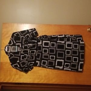 Black and white day dress